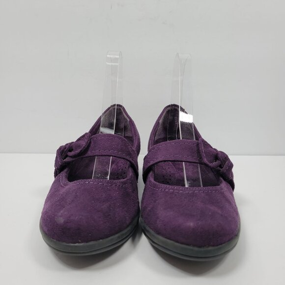 Easy Street Comfort Wave Women's Purple Mary Jean Strip Side Bow Shoes US 7.5M - Picture 3 of 8